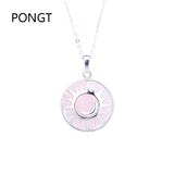 Sun Moon Reiki Stone Pendant Emotional Healing Necklace