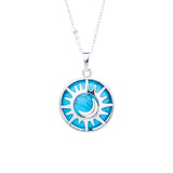 Sun Moon Reiki Stone Pendant Emotional Healing Necklace