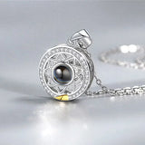 Sun Moon Projection Couple Necklace Female Male Jewelry