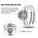 Sun Moon Star Group Combination Ring 925 Sterling Silver Hot Series of Rings