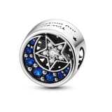 Sun Moon Star Round Charm Bead Silver Original Bracelet DIY