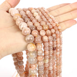 Sun Natural Stone Beads Round Loose Spacer Beads For Jewelry Making DIY