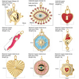 Sun Star Red Heart Charms for Jewelry Making Evil Eye Butterfly Flower