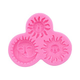 Sun Moon Face Silicone Keychain Mold DIY Baking Molds