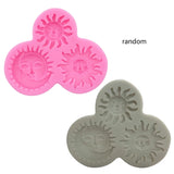 Sun Moon Face Silicone Keychain Mold DIY Baking Molds
