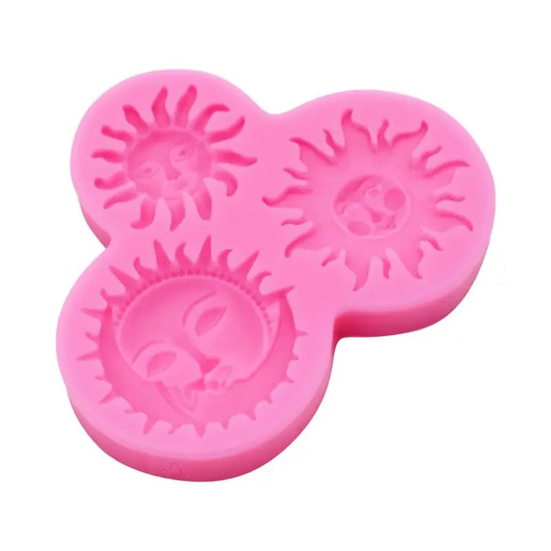 Sun Moon Face Silicone Keychain Mold DIY Baking Molds