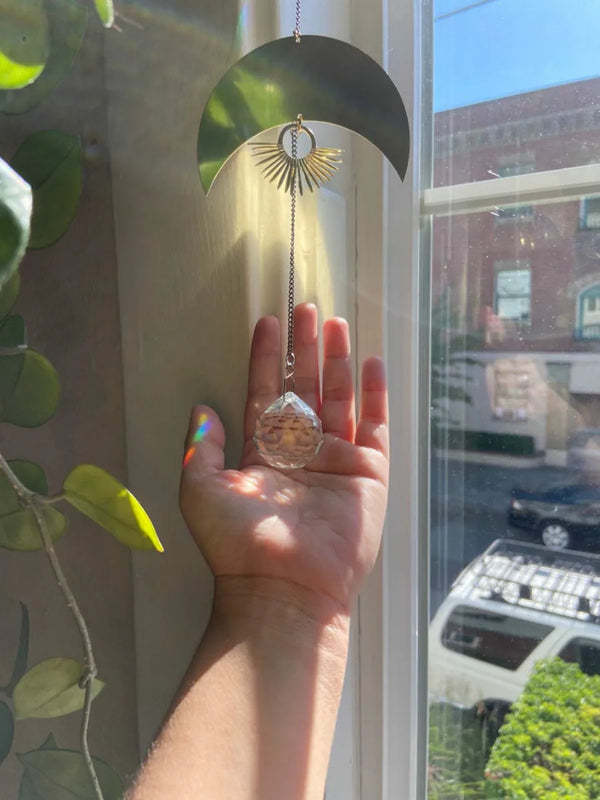 Celestial Rainbow Crystal Window Hanging - Home Decor