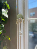 Sunburst Crystal Prism Window Decor with Rainbow Celestial Design