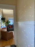 Sunburst Crystal Prism Window Decor with Rainbow Celestial Design