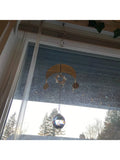 Sunburst Crystal Prism Window Decor with Rainbow Celestial Design