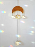 Moon & Sun Crystal Ball Suncatcher, Golden & Transparent, 3 Balls