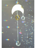 Moon & Sun Crystal Ball Suncatcher, Golden & Transparent, 3 Balls