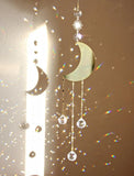 Moon Window Crystal Prism Suncatcher Home Decor