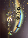 Aventurine Moon Suncatcher | Good Luck Rainbow Maker
