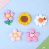 50mm Resin Flower Cabochons 20pcs Flatback Embellishments for Crafts