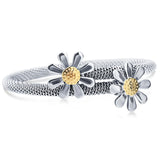 Sunflower Bracelet Stainless Steel Friendship Charm Bracelet
