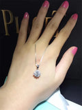 Sunflower Lab Moissanite Diamond Pendant 925 Sterling Silver Charm