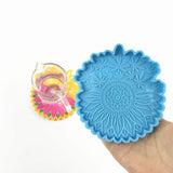 Sunflower Maple Leaf Coaster Epoxy Resin Mold Cup Mat Holder Silicone Mould DIY