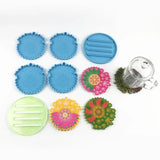 Sunflower Maple Leaf Coaster Epoxy Resin Mold Cup Mat Holder Silicone Mould DIY