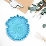 Sunflower Maple Leaf Coaster Epoxy Resin Mold Cup Mat Holder Silicone Mould DIY