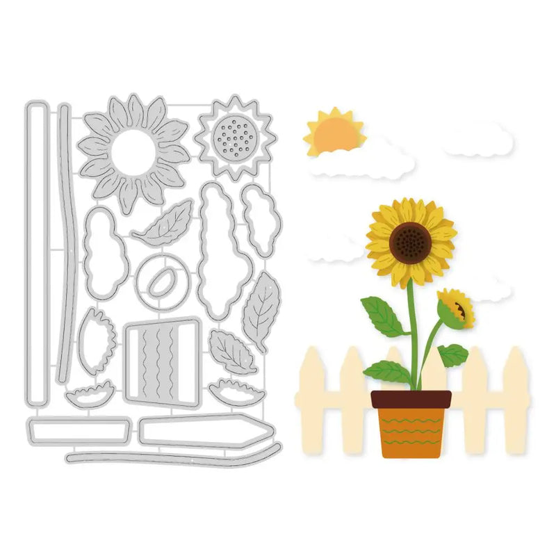 Sunflower Metal Cutting Dies Embossing Stencils DIY Scrapbooking Crafts