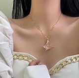Sunflower Stone Clavicle Chain Coffee Necklace