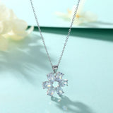 Sunflower Necklace Female S925 Silver Clavicle Chain Zircon
