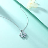 Sunflower Necklace Female S925 Silver Clavicle Chain Zircon