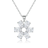 Sunflower Necklace Female S925 Silver Clavicle Chain Zircon