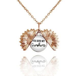 Sunflower Pendant Necklace Personalized Stainless Steel Jewelry