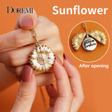 Sunflower Pendant Necklace Personalized Stainless Steel Jewelry
