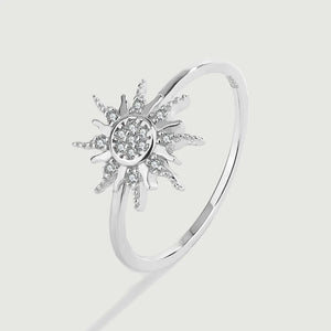 Sunflower Diamond Couple Ring For Women Girl