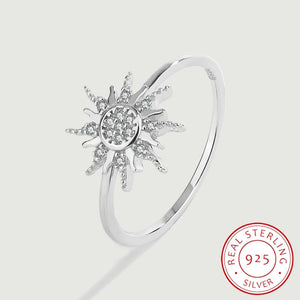 Sunflower Diamond Couple Ring For Women Girl