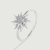 Sunflower Diamond Couple Ring For Women Girl