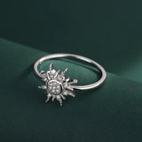 Sunflower Diamond Couple Ring For Women Girl