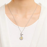 Sunflower Urn Necklace Ashes Keepsake Cremation Pendant