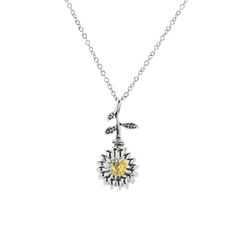 Sunflower Urn Necklace Ashes Keepsake Cremation Pendant