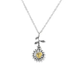 Sunflower Urn Necklace Ashes Keepsake Cremation Pendant