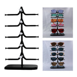 Sunglasses Eyeglasses Display Stand Shelf Holder Rack for 5 Pairs Glasses