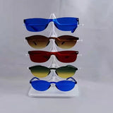 Sunglasses Eyeglasses Display Stand Shelf Holder Rack for 5 Pairs Glasses