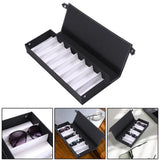 8-Grid Sunglasses Storage Case with Stand