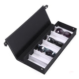 8-Grid Sunglasses Storage Case with Stand