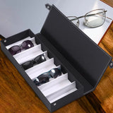 8-Grid Sunglasses Storage Case with Stand