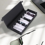 8-Grid Sunglasses Storage Case with Stand