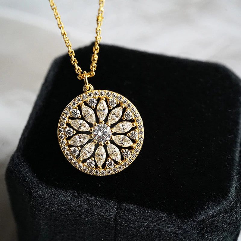 Sunlight S925 Sterling Silver Japanese Retro Necklace Pendant Female