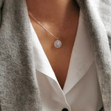 Sunlight S925 Sterling Silver Japanese Retro Necklace Pendant Female