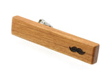 Sunnylink 52mm Mustache Wood Cufflinks Tie clip