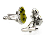Sunnylink 3D Frog Yellow Cufflinks for Shirt