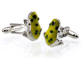 Sunnylink 3D Frog Yellow Cufflinks for Shirt