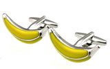 Sunnylink Men's Cuff Links Banana Yellow Cufflinks M3791